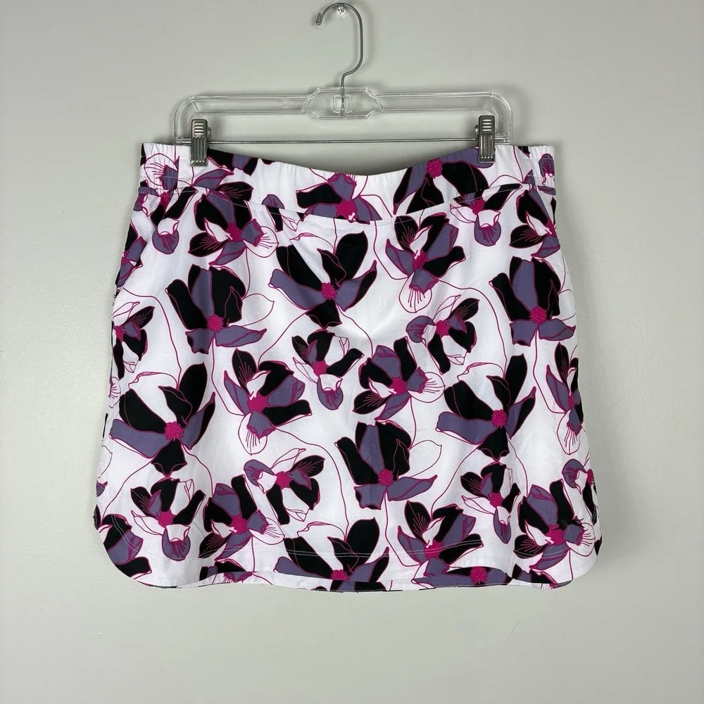 Slazenger Women's Golf Skirt Skort XL Pockets Floral Colorful Sport‎ Pickleball